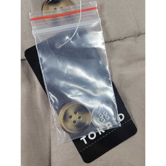 Torrid Pants Womens 22 Short Flax Beige Khaki Wide Leg Linen Lyocell Flat Front - Picture 6 of 14